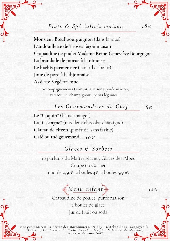 La Pause Rabutin - Menu Image 1